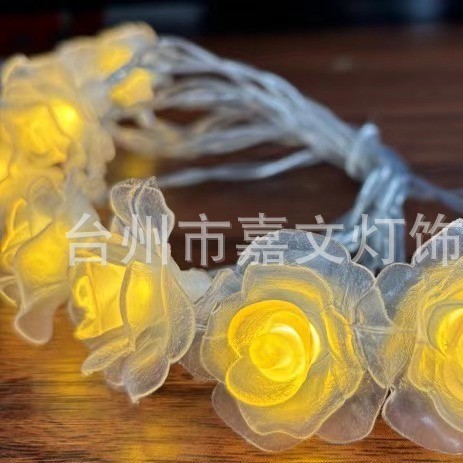 LED simulación de lámpara de rosa lámpara solar exterior lámpara de decoración de balcón lámpara de atmósfera de fiesta lámpara de lámpara de cadena