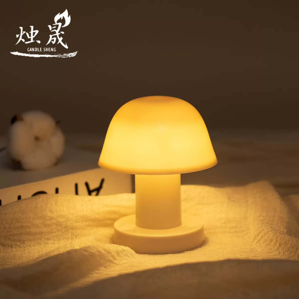 北欧跨境批发蘑菇台灯客厅书房便携台灯卧室床头小夜灯调光氛围灯