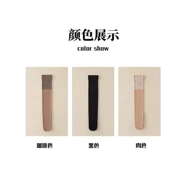 Women's knee-high silk stockings, over-the-knee air-conditioning socks for autumn and winter, anti-snagging, invisible long tube knee socks for women with cold legs