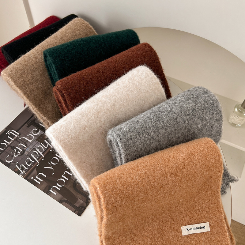Niche Long Scarf Scarf Scarf Furry Spice Mink Fashionable Velvet Towel Imitation Cashmere Wool Scarf Warm
