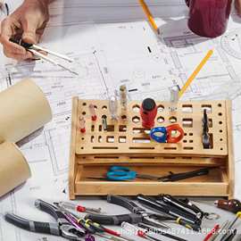 创意木质手工工具收纳架多功能螺丝刀整理展示架剪刀维修工具架