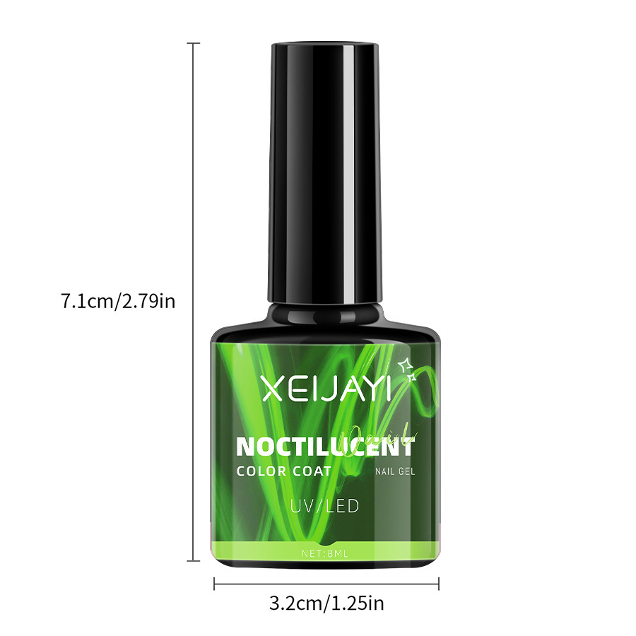 Esmalte de Uñas Gel Fluorescente Nocturno Esmerilado Secado Refuerzo para Fiestas