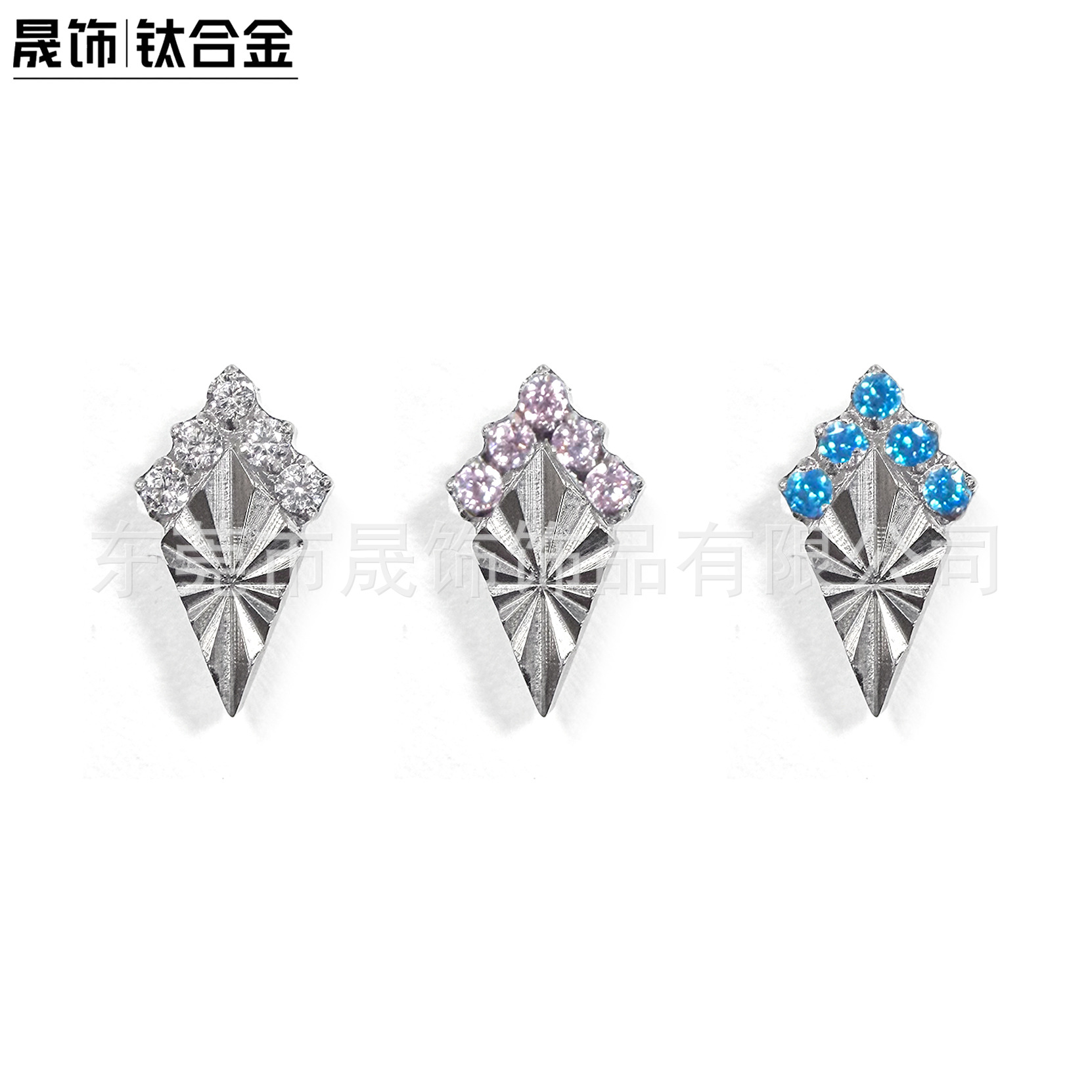 F136 Titanium Alloy 压 Flower 菱 Ear Stud Studded 5A Cubic Zirconia Helix Cartilage Stud G23 Titanium Internal Thread Piercing Jewelry