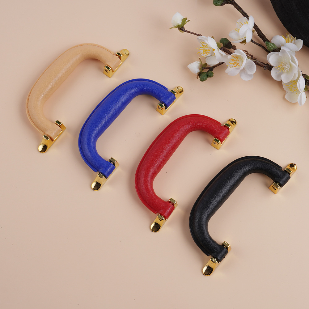 Accesorios de caja de cuero Caja de herramientas Caja de vinos Accesorios de caja de regalo Mango de plástico con asiento de manija de inclinación Accesorios de maleta