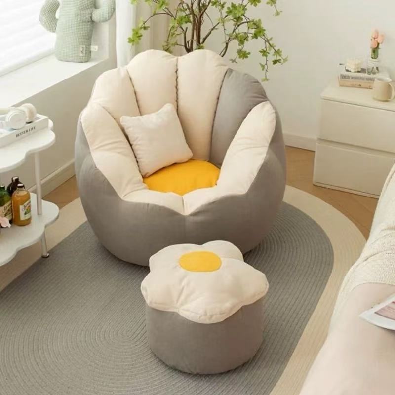 In-Stock Two-Piece Lazy Sofa Set for Rental Living Room, Small Sofa, Single Recliner, Tatami, Wrapped Floral Sofa