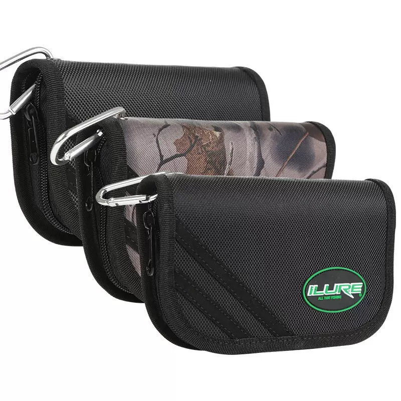 爱路亚 Fishing gear bag, multi-layer canvas storage bag, small accessories package, iron plate lead fish, sequin lead head hook, soft bait