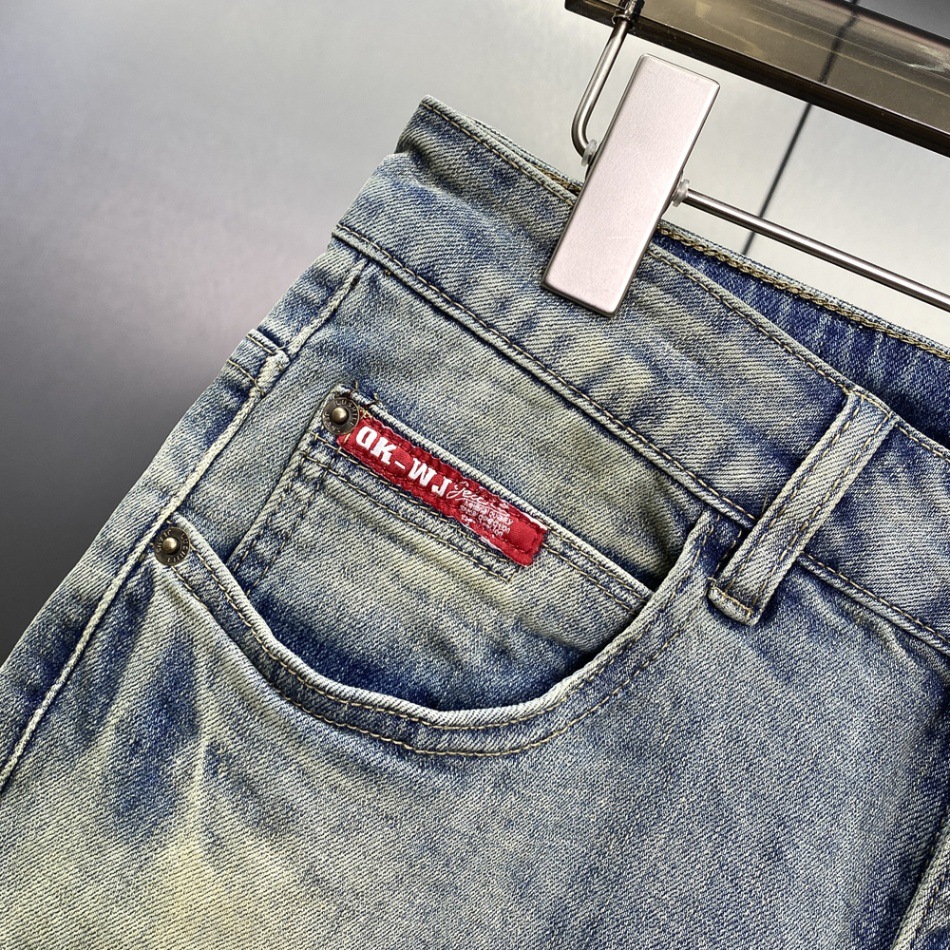 Men's Ripped Korean Style Slim Fit Handsome Skinny Pants Spring Autumn Youth Fashion Stretch Jeans_viptrois.com