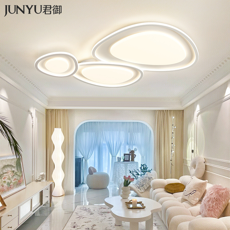 Living Room Main Light Cloud Ceiling Light Pebble Cream Style Zhongshan Lamp Modern Simple and Atmospheric Bedroom Dining Room Light
