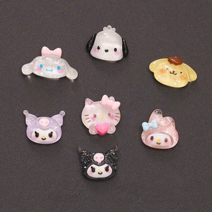 Sanrio nail accessories cute cartoon resin clothing hat scarf accessories hairpin decoration hot sale