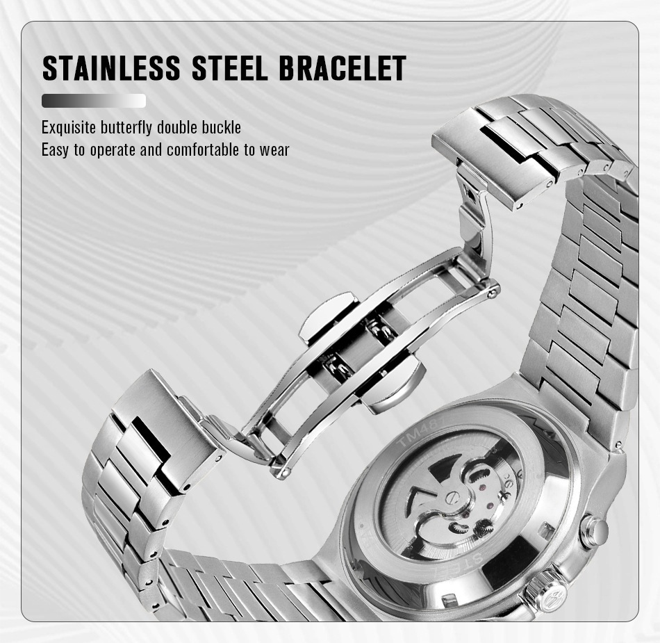 Forsining Automatic Men's Mechanical Watch Hollow Flywheel Design_voghion.com
