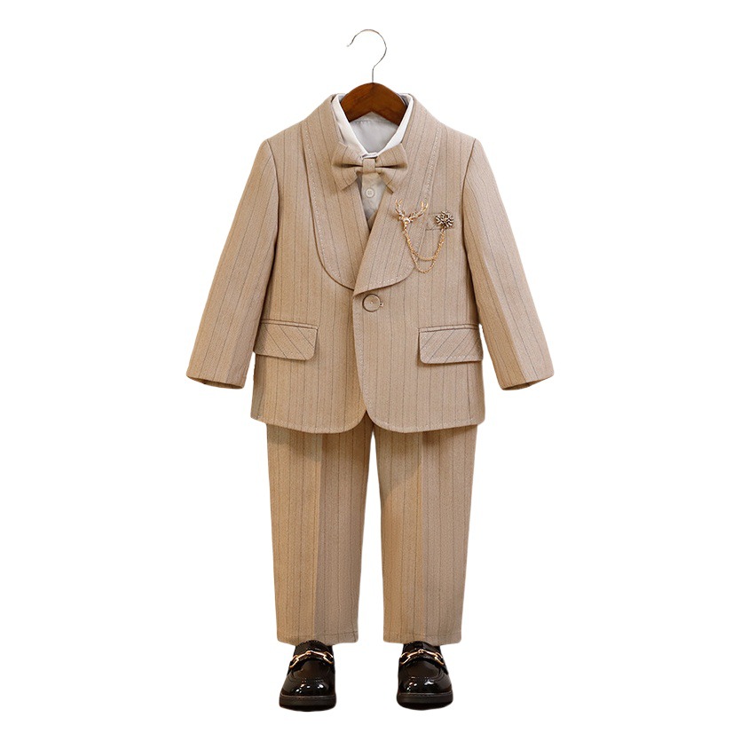 Boy's suit handsome children's suit vest set Baby's flower girl's dress piano host chorus costume