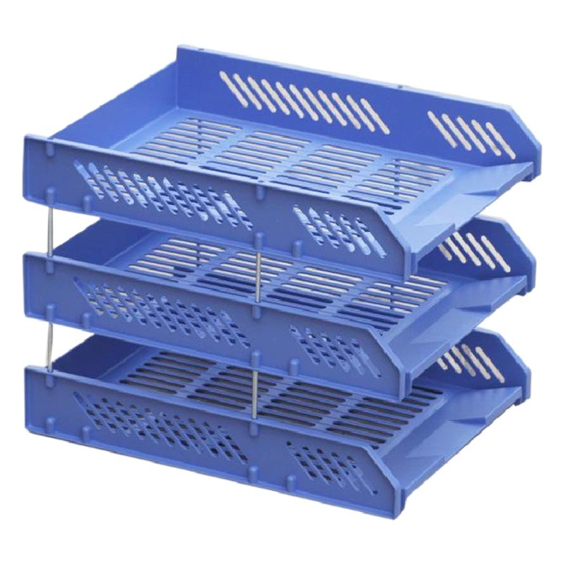 Yi Er Gao Трехслойная стойка для файлов 9323 Стеллаж для хранения файлов Управление файлами Настольное хранилище Офисные принадлежности Оптовая продажа A4