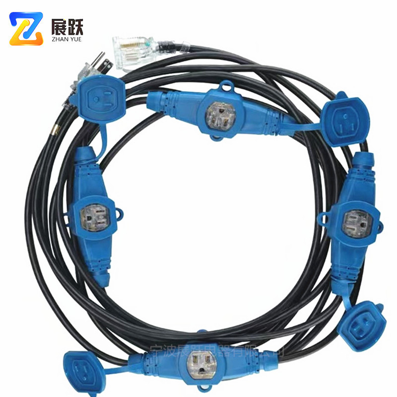 American standard three-core outdoor power cord American gauge branching device American gauge N515P-A TO XA06 extension cord