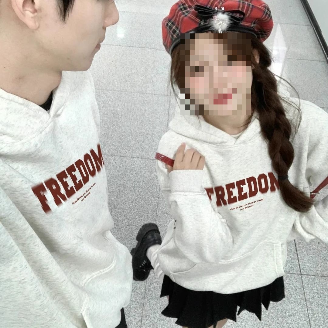 不一样情侣装卫衣秋冬季新款特别的小众感外套装