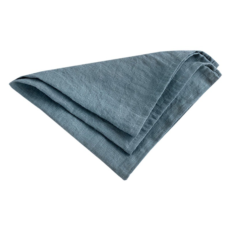 Ropa de lluvia francesa ins Lino puro servilleta paño de la boca hogar cuadrado llanura de gama alta Toalla de té japonés mantel al por mayor