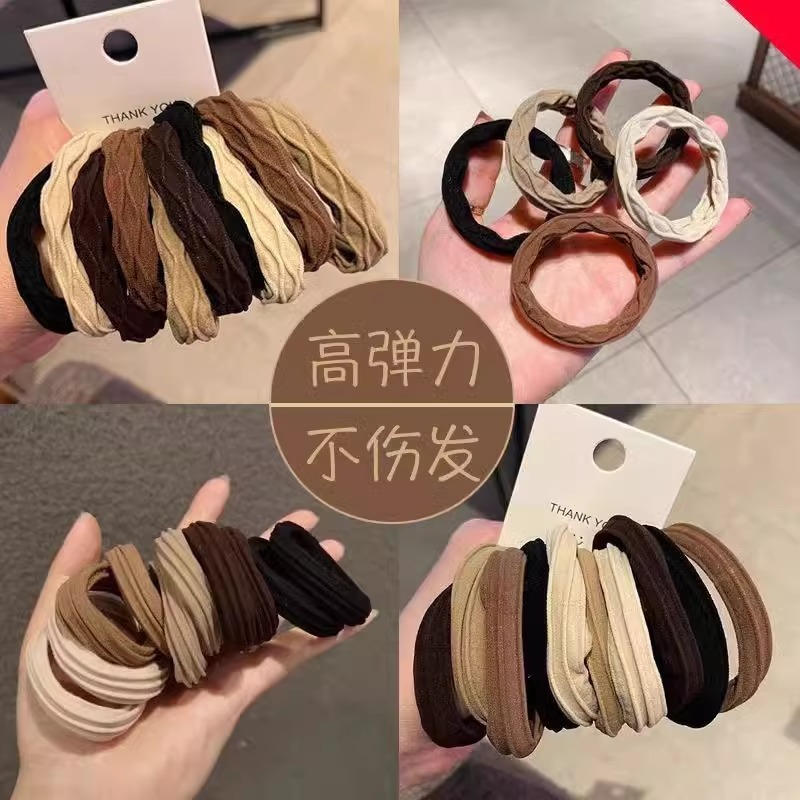 爆款布艺发饰耐用加宽高弹力耐用头绳潮流发饰丸子头有高马尾韩版|undefined