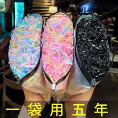 韓国版の子供のひものカラーの高弾力の髪輪の髪飾りの女の子は髪の毛のゴムの筋を刺して髪飾りの卸売りを傷つけません。