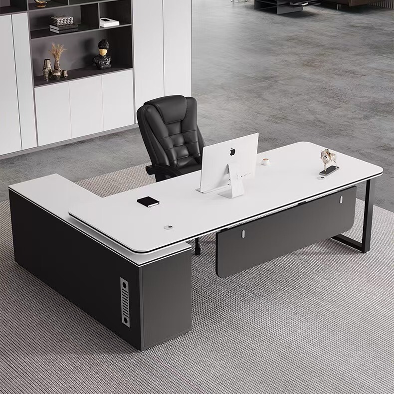 Boss Desk Office Desk and Chair Combination Simple Modern President Desk Supervisor Desk Executive Desk Office Furniture Manager Desk