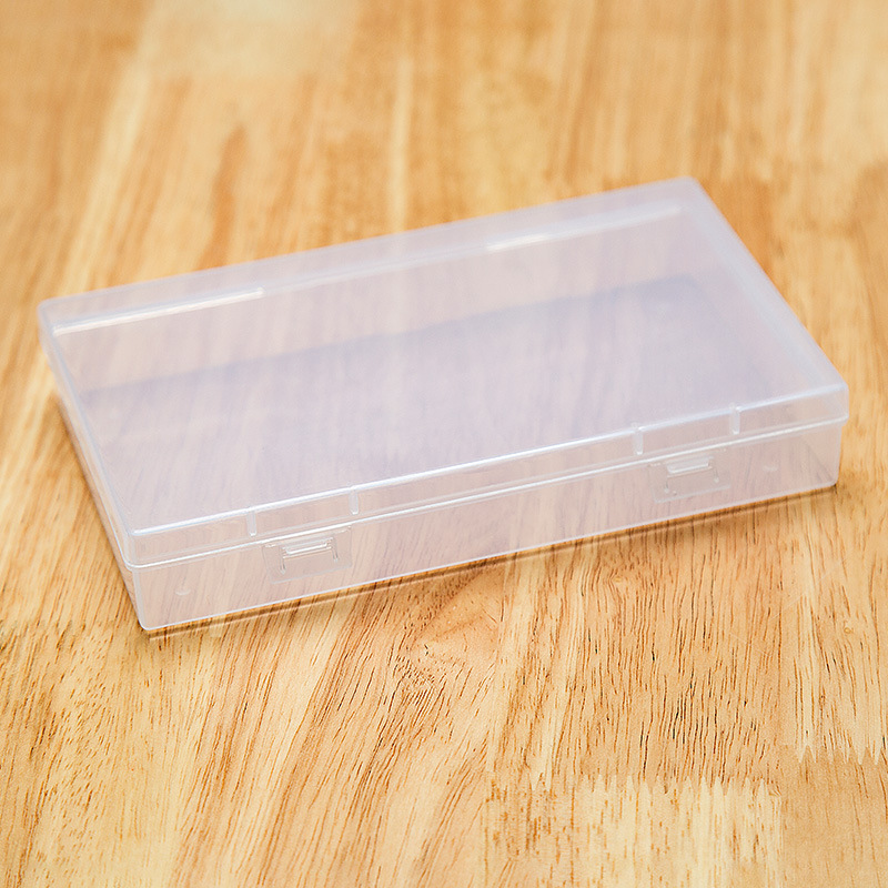 5 rectangular de almacenamiento de plástico transparente caja vacía estudiante papelería herramientas caja de plástico embalaje PP piezas caja de plástico