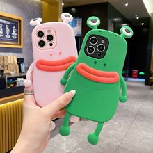 适用跨境OPPO Reno13F手机壳搞怪香肠嘴三星A3X立体青蛙创意卡通