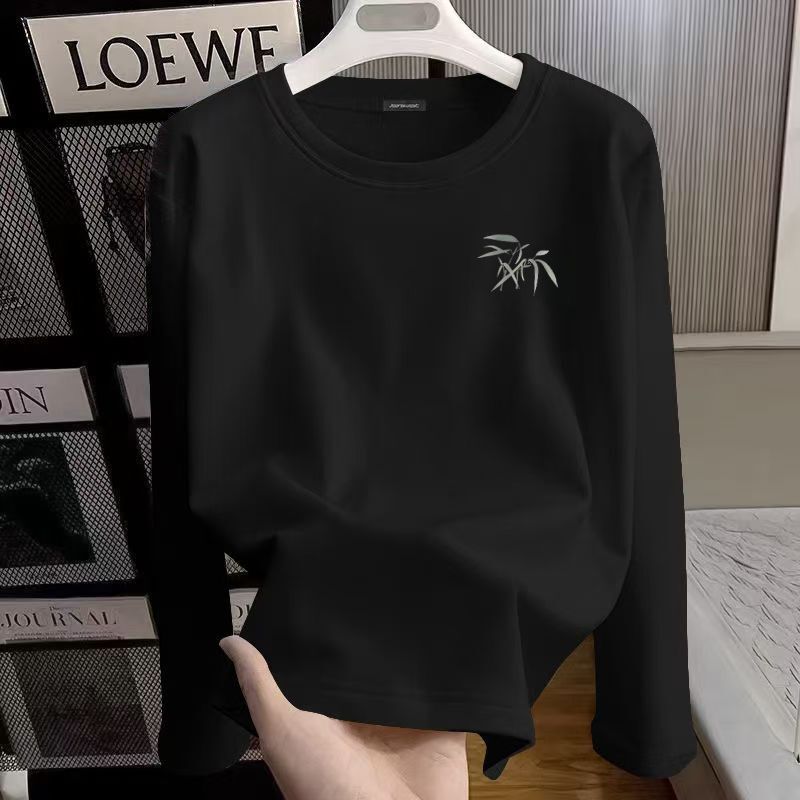 New Chinese Style 95% Cotton Inner T-Shirt for Women 2026 New Spring and Autumn Base Shirt Loose Long-Sleeve Top for Men New Chinese Style 95% Cotton Inner T-Shirt for Women 2026 New Spring and Autumn Base Shirt Loose Long-Sleeve Top for Men
