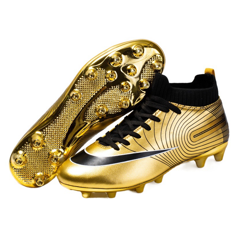 2022 transfronterizo más el tamaño Nuevo FGTF transpirable de los hombres de alta superior de uñas largas y cortas zapatos de fútbol zapatos de entrenamiento de hierba zapatos de fútbol