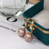 natural freshwater Edison Pearl Ear Studs violet Versatile fashion Jewelry Confidante Send their elders gift wholesale