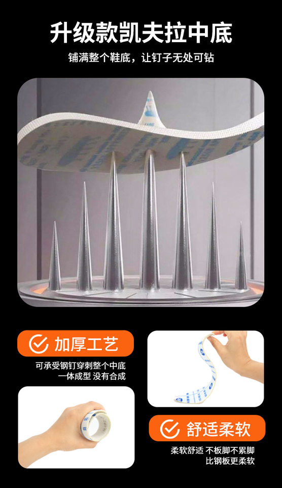 Giày bảo hộ lao động nam mũi thép chống va đập chống đâm thủng đế mềm — Bạc;36, Bạc;37, Bạc;38, Bạc;39 chi tiết 17