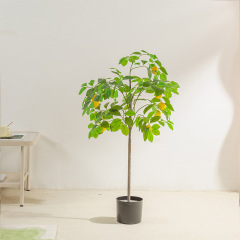 Nordic style simulation green plant lemon tree potted ornaments indoor living room decoration fake plant bonsai fake tree simulation tree