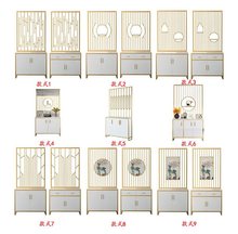 轻奢玄关柜进门鞋柜一体式入户客厅门厅装饰隔断屏风铁艺简约