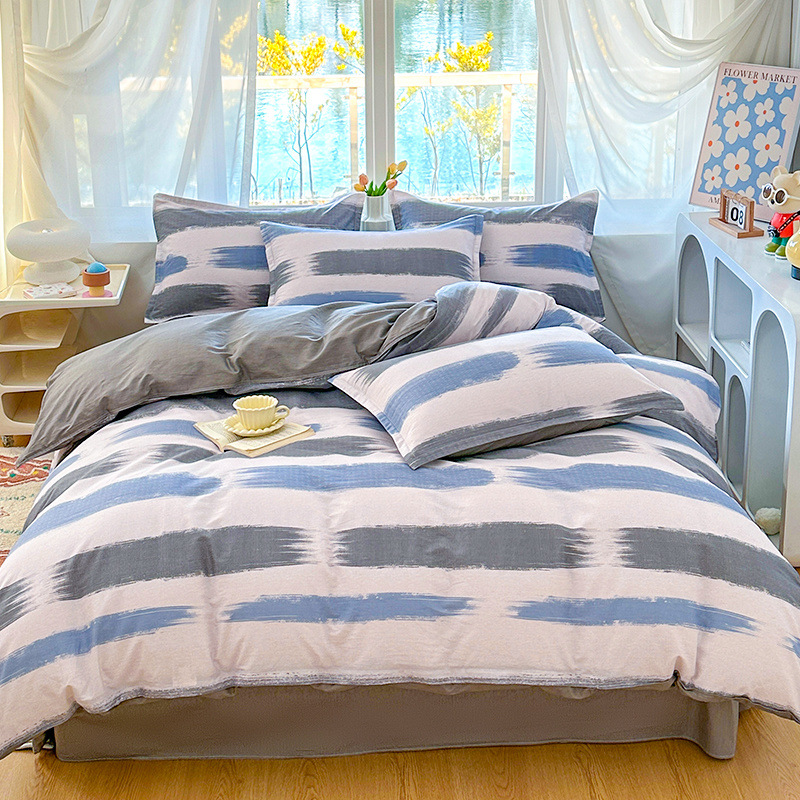 [Ligero y transpirable] funda de edredón de algodón de una sola pieza dormitorio de estudiantes individual 150x200 funda de edredón 180x220 plus
