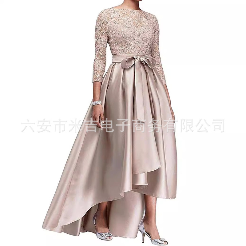 European and American Slim-Fit Long-Sleeve Export Dress 2025 New Model Banquet Annual Meeting Host Socialite Evening Dress Bridesmaid Dress European and American Slim-Fit Long-Sleeve Export Dress 2025 New Model Banquet Annual Meeting Host Socialite Evening Dress Bridesmaid Dress