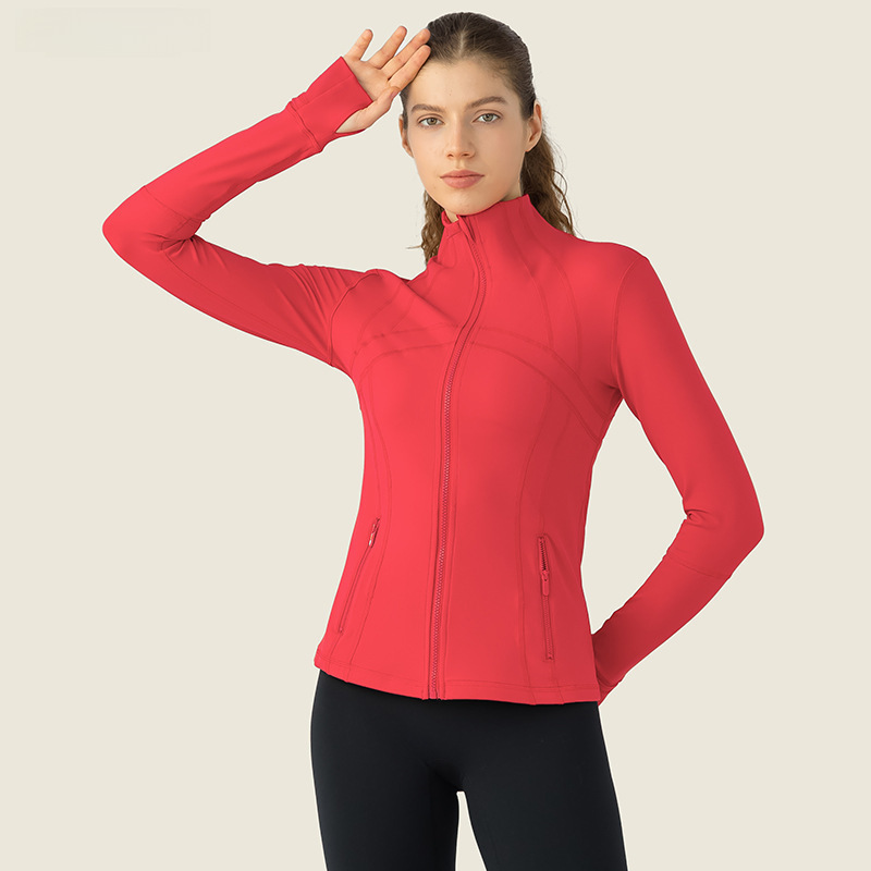 New Autumn and Winter Yoga Sports Jacket for Women, Elastic Running Fitness Yoga Clothing, Long-Sleeved Top Jacket Z18031