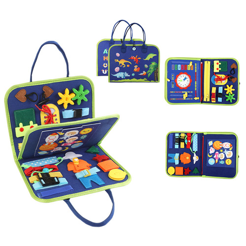 2025 Amazon Felt Busy Board Multi-Page Early Learning Board Children's Educational Toy Quiet Book