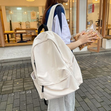 大容量双肩包2024新款学院风书包女日系女大学生休闲简约帆布
