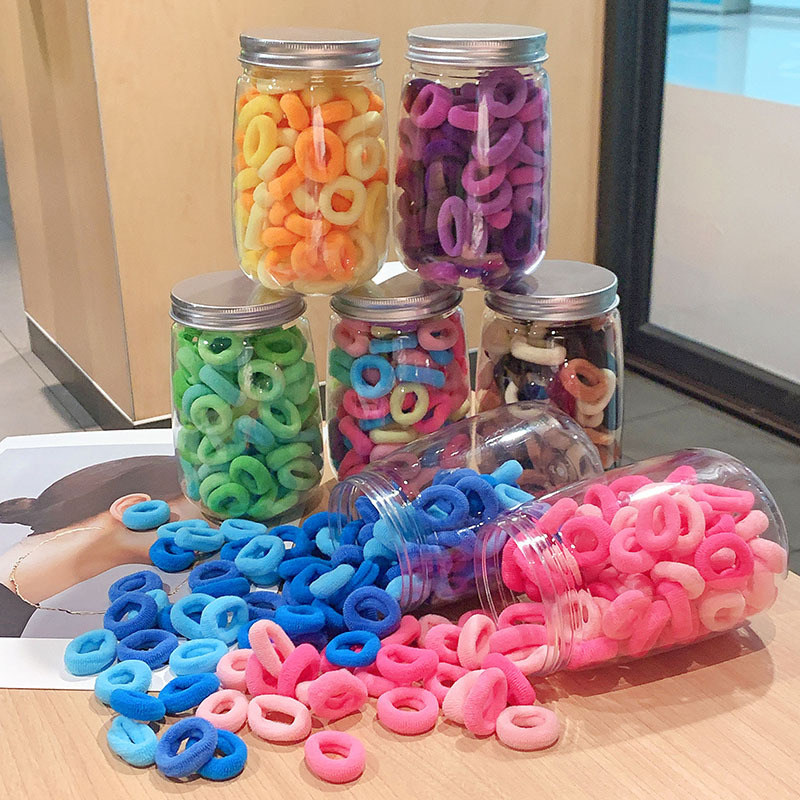 Los niños no hacen daño cuerda de pelo anillo de pelo pequeño pulgar hembra color caramelo cabeza cuerda sin costuras alta banda elástica femenina corbata cabeza