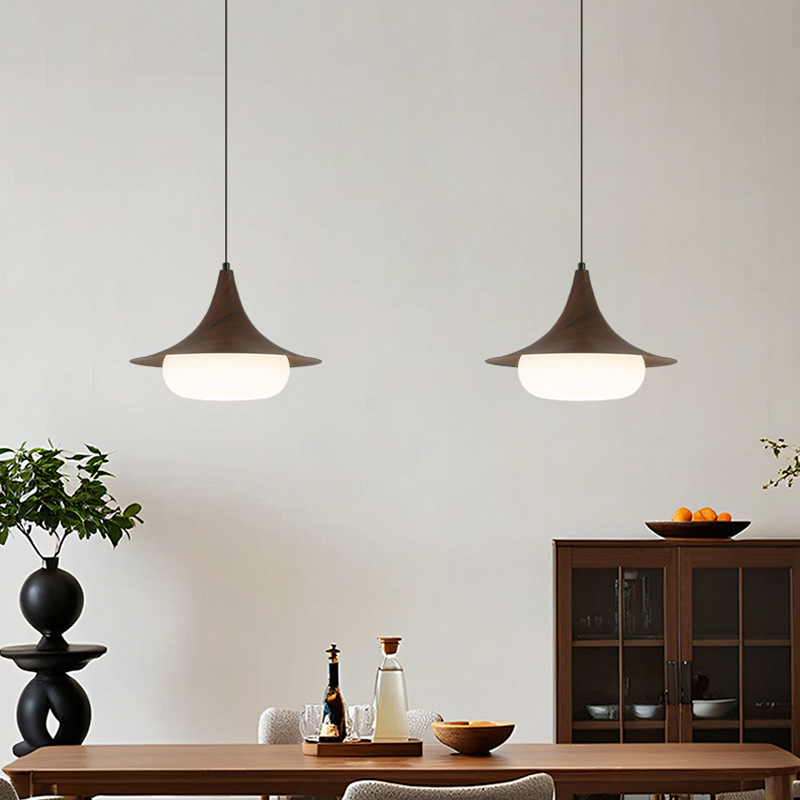 2026 nuevo estilo japonés silencioso platillo volador bar de madera mesa de comedor lámpara de protección de ojos 461L