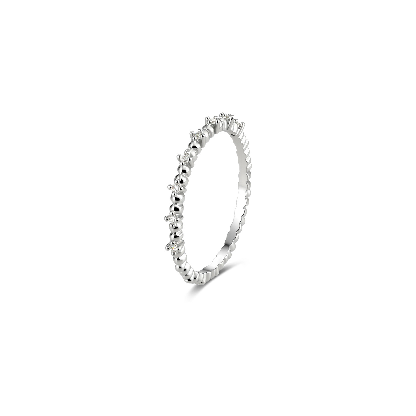 Xuping simple in-viento coreano anillo de banda delgada aleación de cobre chapado blanco diario fácil de poner anillo de viento frío al por mayor