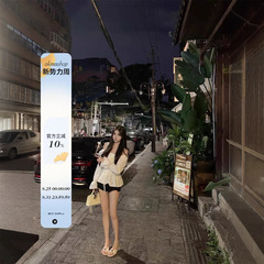 OKMASHOP 白色一字肩上衣女秋设计感气质假两件衬衣纯欲露肩衬衫