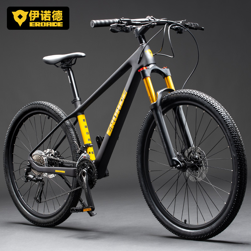 EROADE Carbon Fiber Bicycle Adult Mountain Bike Pangolin Ultra Light Off-Road Variable Speed Oil Disc Air Pressure Shock Absorption Male