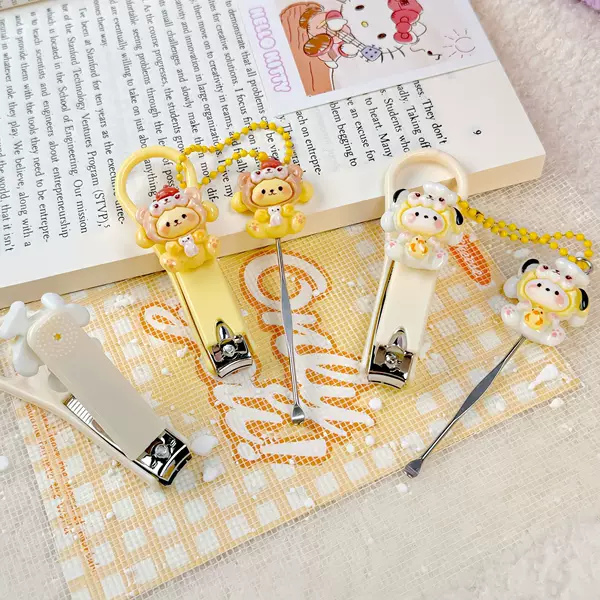 New Cute Cartoon Nail Clippers Convenient Student Home Stainless Steel Portable Creative Nail Clippers Universal Set