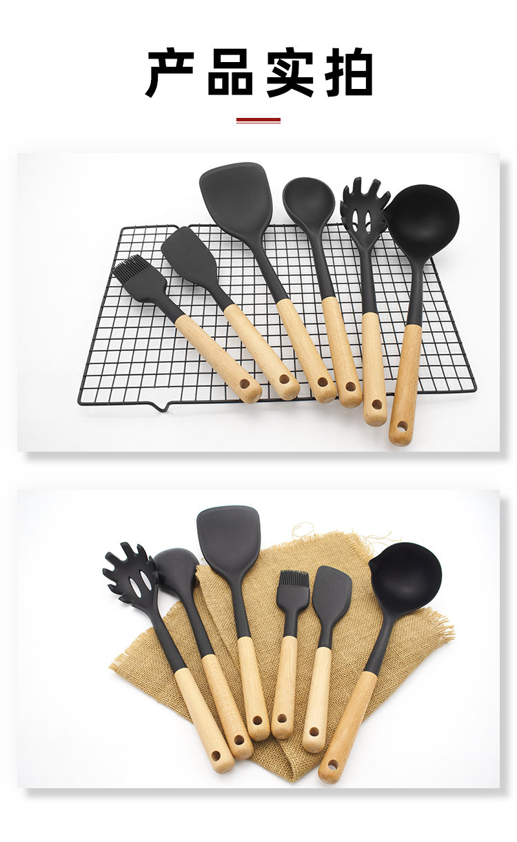 Amazon 6 parçalı silikon mutfak eşyaları seti, yapışmaz özel çorba kaşığı, spatula, sıcaklığa dayanıklı gıda sınıfı asılabilir mutfak eşyaları