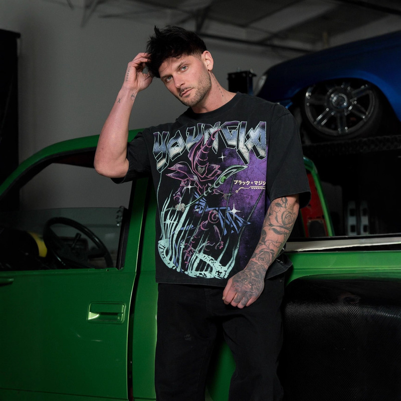 Youngla Joint Yu-Gi-Oh Men's Oversized T-Shirt Jogger Sports Fitness Pure Cotton Short-Sleeved Trendy T-Shirt