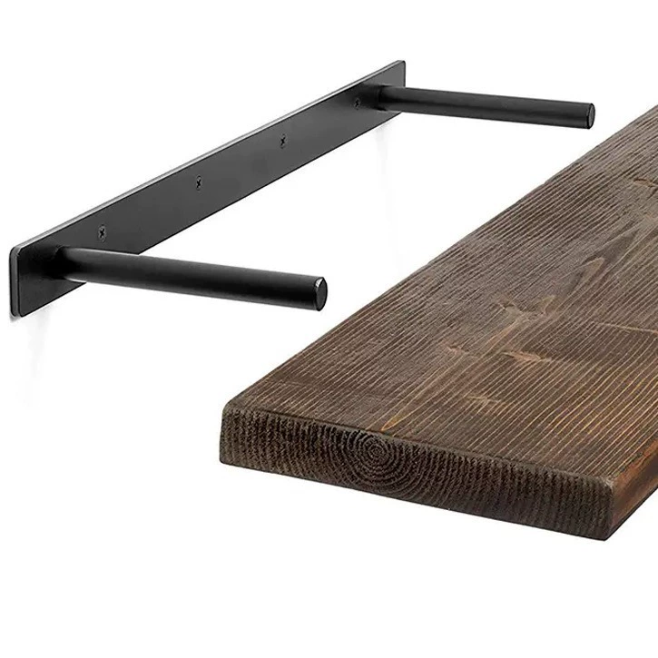 Jusen Invisible Wall Tubing Shelf System with Concealed Brackets and Clips, Sizes and Finishes