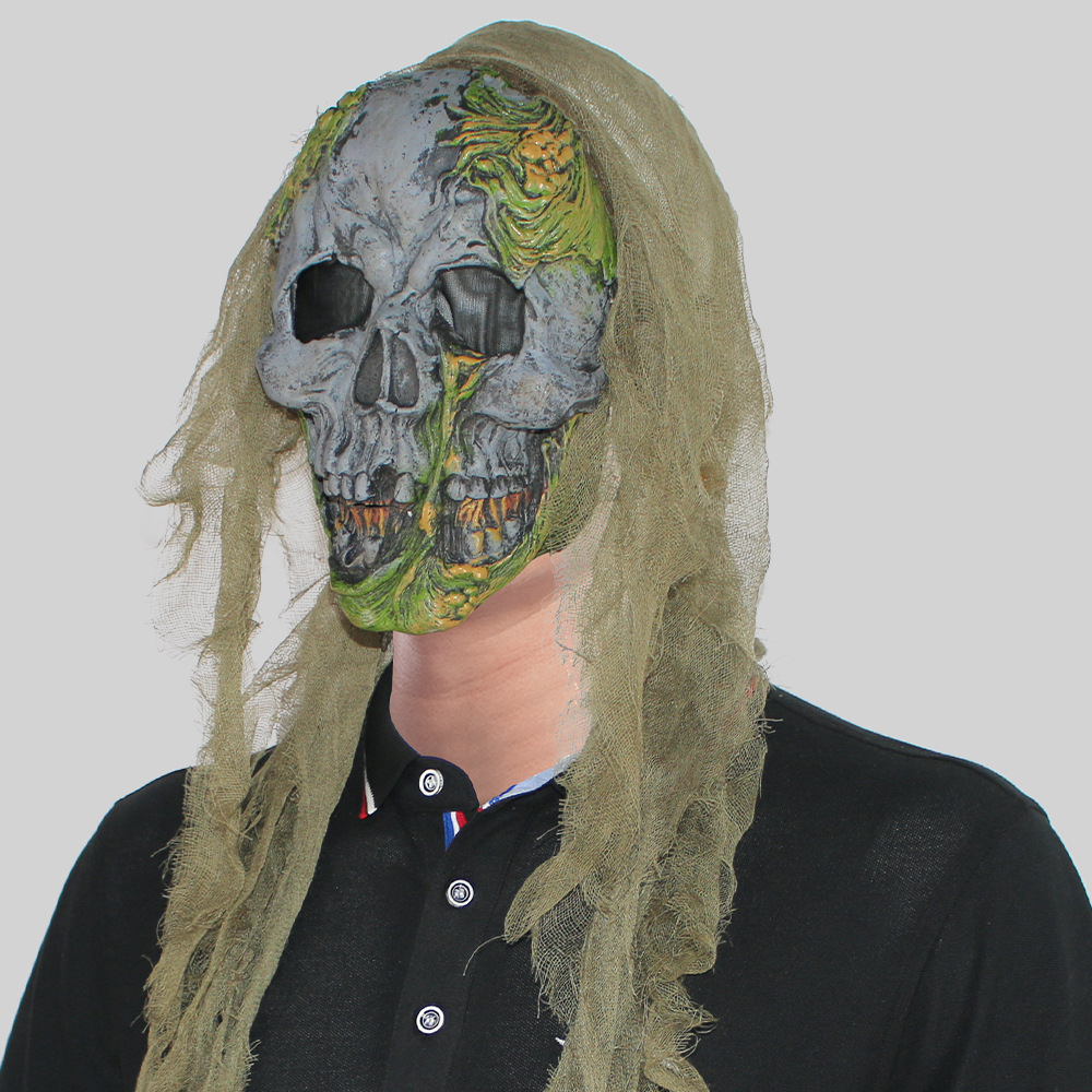 Schreiende grüne General-Film- und Fernsehhaube, Maskenball, Horror-Grimasse, Maske, Halloween-Party, Parodie-Requisiten_voghion.com