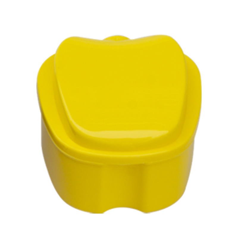 Caja de soporte de caja de dentadura dental caja de almacenamiento de dientes modelo de caja de aparatos de ortodoncia caja de almacenamiento caja de dientes de manzana