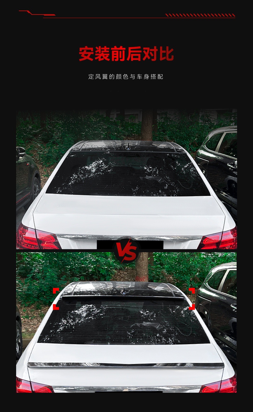 Suitable for 2010-2015 Mercedes-Benz E-Class W212 Top Wing Rear Wing Spoiler Rear Spoiler Wing Exterior Cross-Border Modification Parts