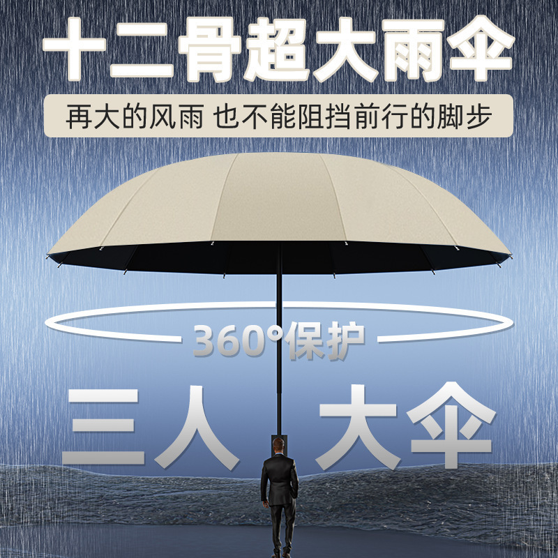 12骨手动雨伞男加固大号折叠伞女晴雨两用防晒伞太阳伞|undefined