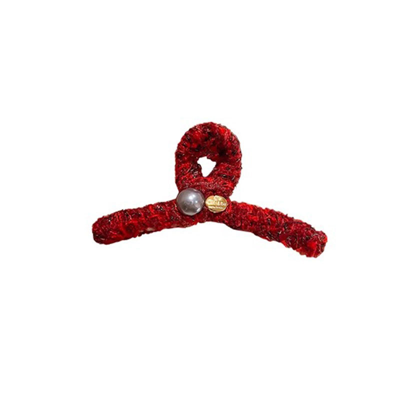 Anchor broche de agarre rojo broche de cabello de mujer temperamento de alta calidad broche de tiburón de tamaño grande después del otoño y el invierno broche de cabello de cabeza