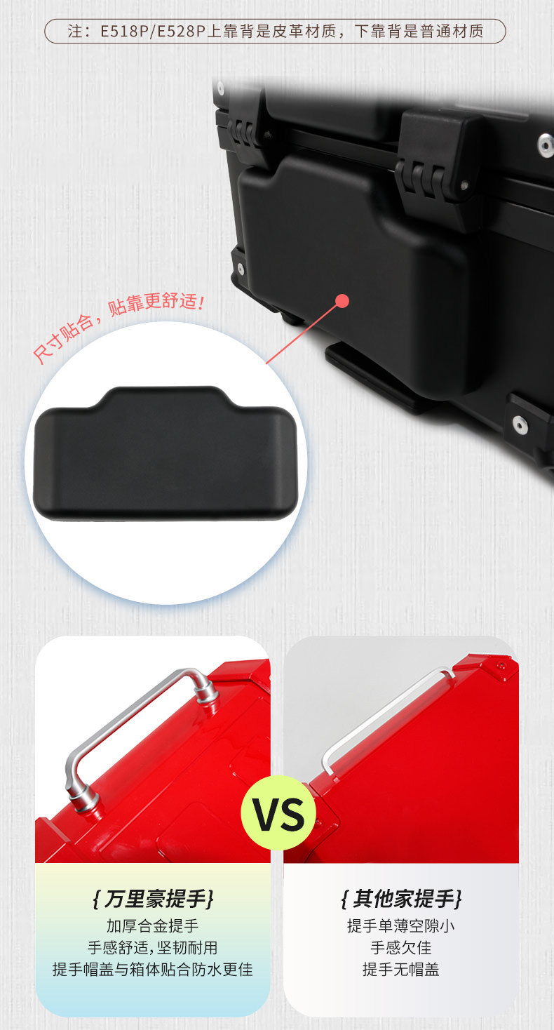 Wanlihao is suitable for Suzuki UY125 motorcycle tail box, large-capacity trunk, electric vehicle rear tail box, storage box